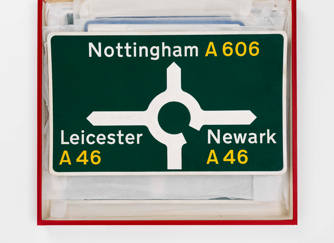 Transport new road sign maquette